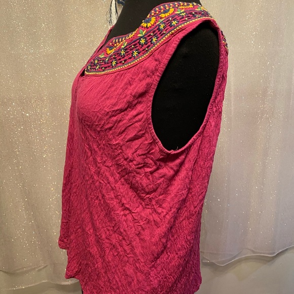 Medium Anthropologie Sunflower Boho Tank Top - Picture 3 of 7